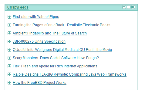 Resulting RSS feed